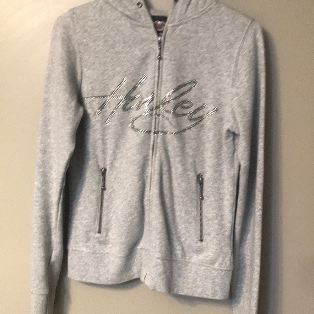 Harley-Davidson Gray Zip Up Hoodie